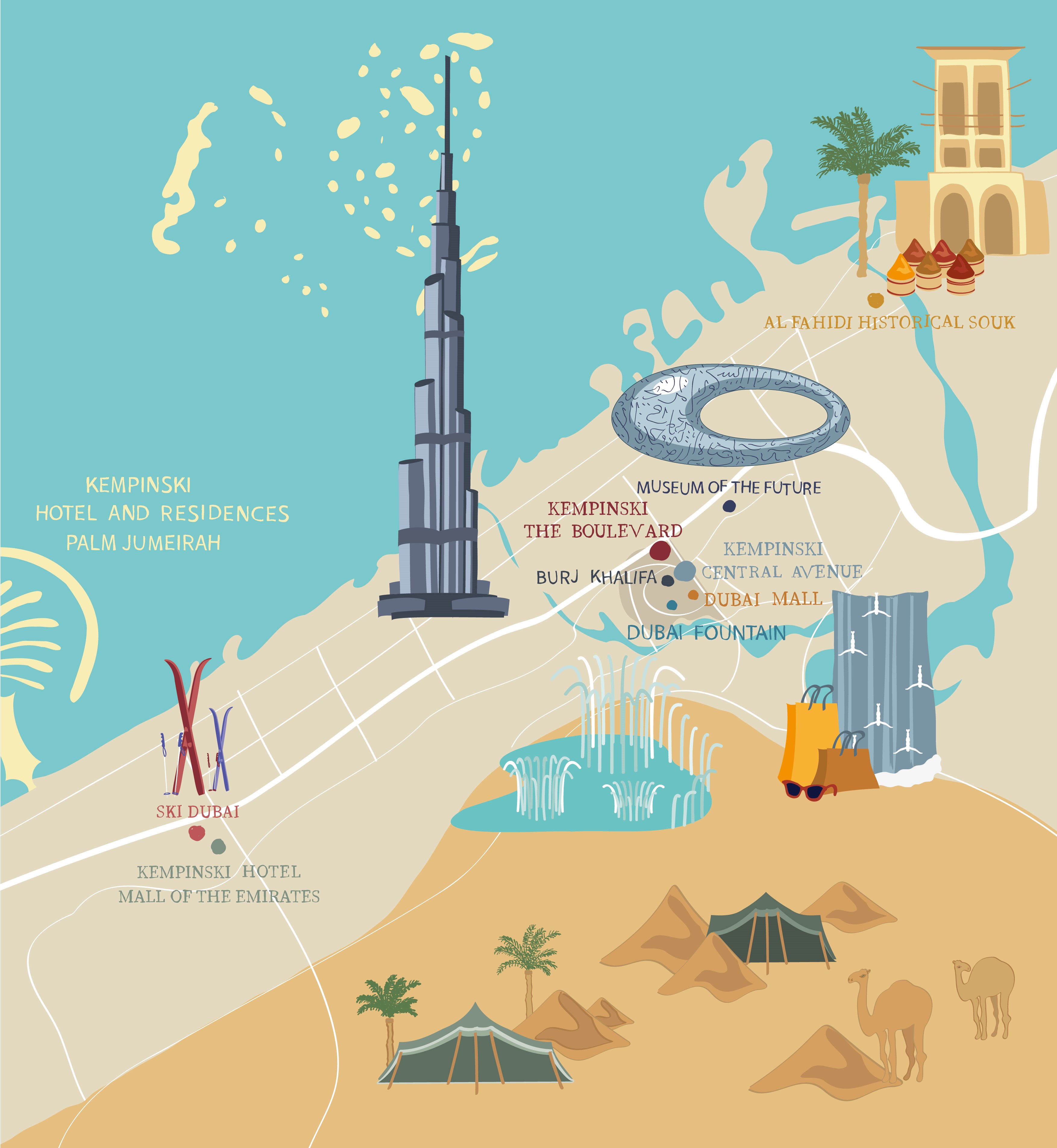 Map Dubai