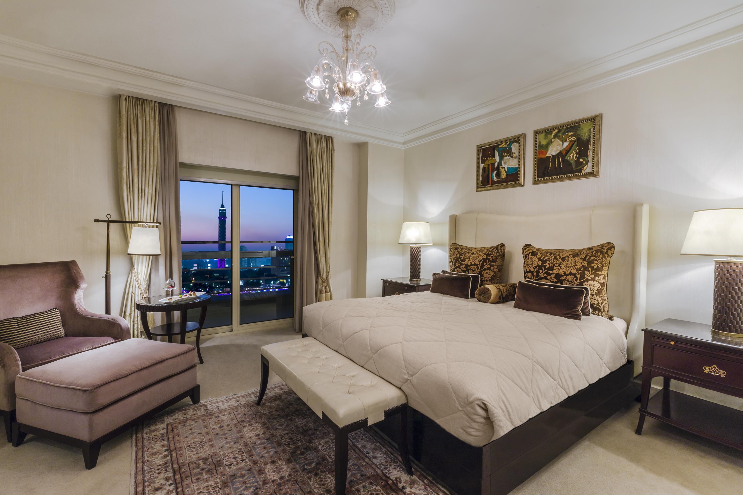 Presidential suite with a view of the Nile at Kempinski Nile Hotel Cairo