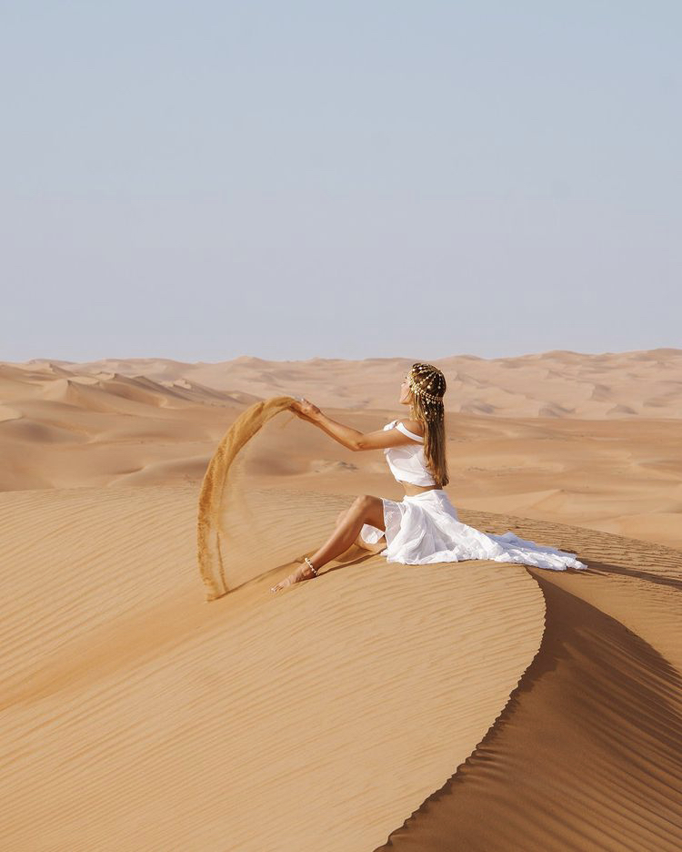 woman in desert