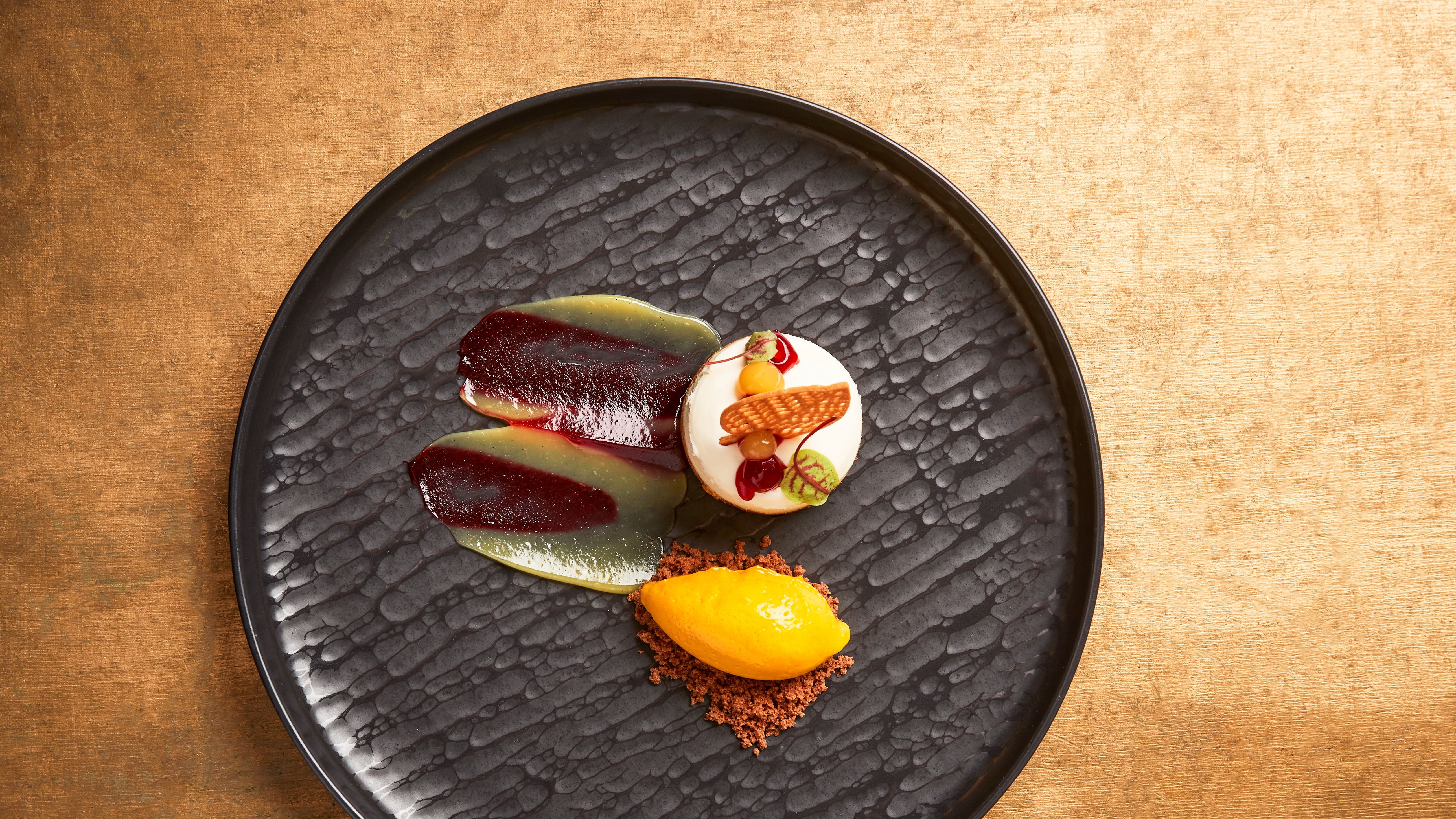 Plate of food sophisticated