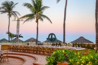 Shabbat dinner set-up at Kempinski Cancun